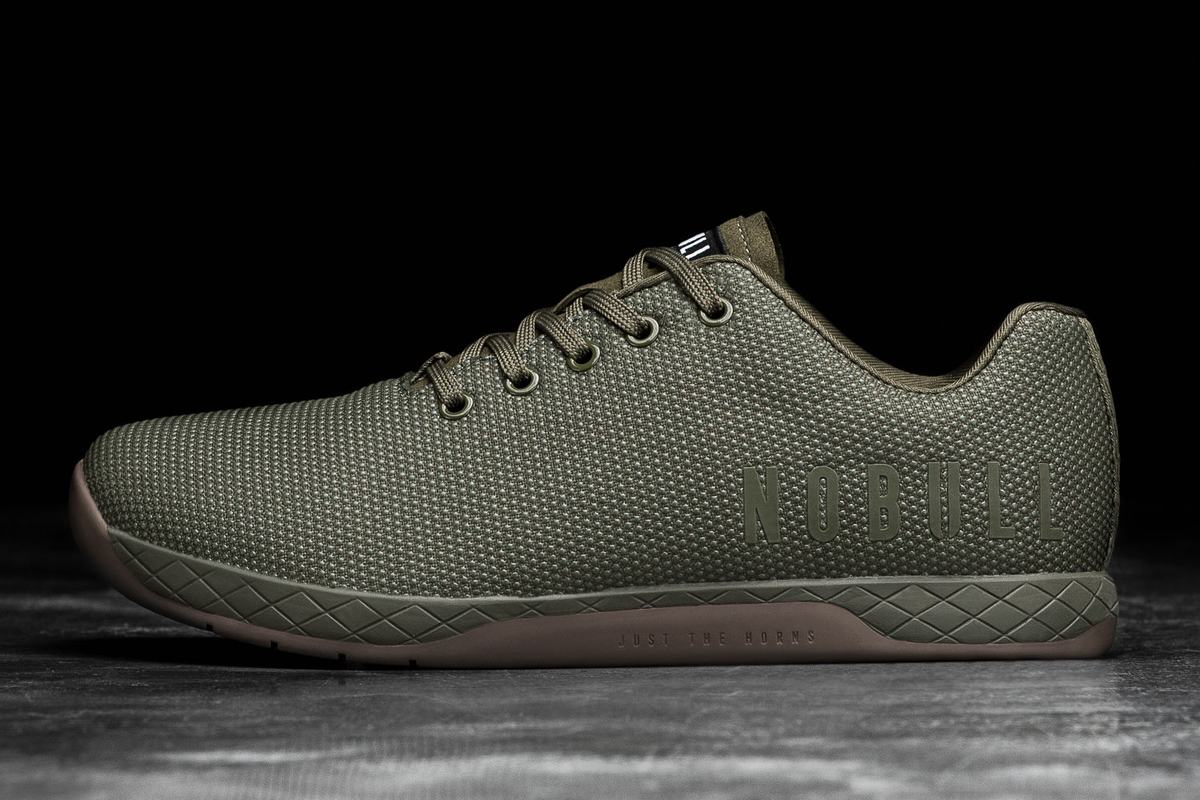 Nobull Superfabric Army Men\'s Trainers Olive | Australia (KU7409)